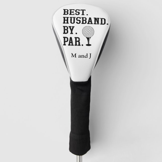 Personalisierter Name Bestes Ehemann nach Par Golf Headcover (Vorderseite)