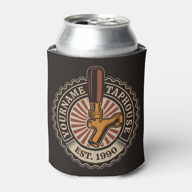 Personalisierter NAME Bierbrauerei Bar Dosenkühler (Kanne Vorderseite)