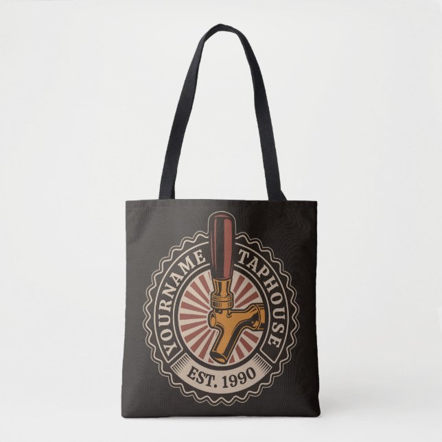 Personalisierter NAME Bierbrauerei Bar Tasche (Vorderseite)