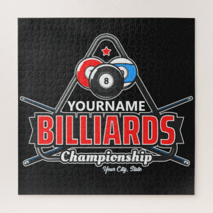Personalisierter NAME Billard 8 Ball Pool Cue Rack