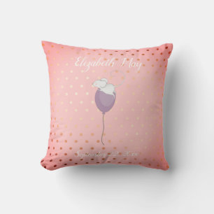Personalisierter Name Birthdate Maus Floating Ball Kissen