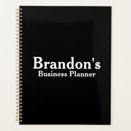 Personalisierter Name | Black Business Planer