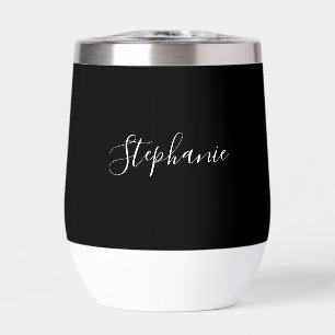 Personalisierter Name Black Script Monogramm