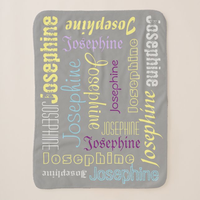 Personalisierter Name "Blanket"mit kuddelig weiche Sherpadecke (Vorderseite)