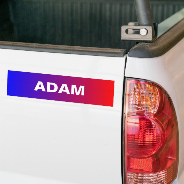 Personalisierter Name, blaues rotes Auto Autoaufkleber (Auf Lkw)