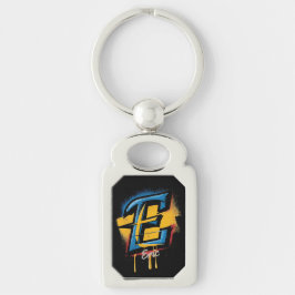 Personalisierter Name Bold Graffiti Initial "E" Schlüsselanhänger