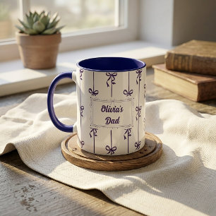 Personalisierter Name Bow Stripe Becher Geschenk f Tasse