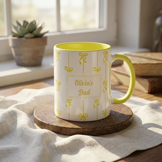 Personalisierter Name Bow Stripe Becher Geschenk f Tasse (Von Creator hochgeladen)