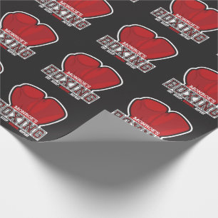 Personalisierter NAME Boxer Boxing Glove Prize Fig Geschenkpapier