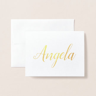 Personalisierter Name | Bridesmaid | Angela Folienkarte