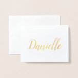 Personalisierter Name | Bridesmaid | Danielle Folienkarte<br><div class="desc">Bleib drinnen,  damit du deine eigenen Gefühle schreibst.</div>
