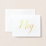 Personalisierter Name | Bridesmaid | Meg Folienkarte<br><div class="desc">Bleib drinnen,  damit du deine eigenen Gefühle schreibst.</div>
