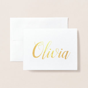 Personalisierter Name   Bridesmaid   Olivia Folienkarte
