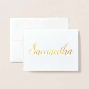 Personalisierter Name   Bridesmaid Stationery Sama Folienkarte