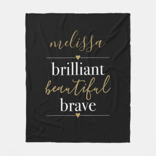 Personalisierter Name Brillante Schöne Brave Fleecedecke