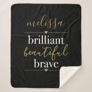 Personalisierter Name Brilliante Schöne Brave Sherpadecke
