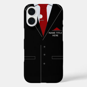 Personalisierter Name Business iPhone Case Black A