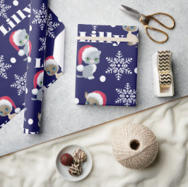 Personalisierter Name Cats Weihnachten Geschenkpapier