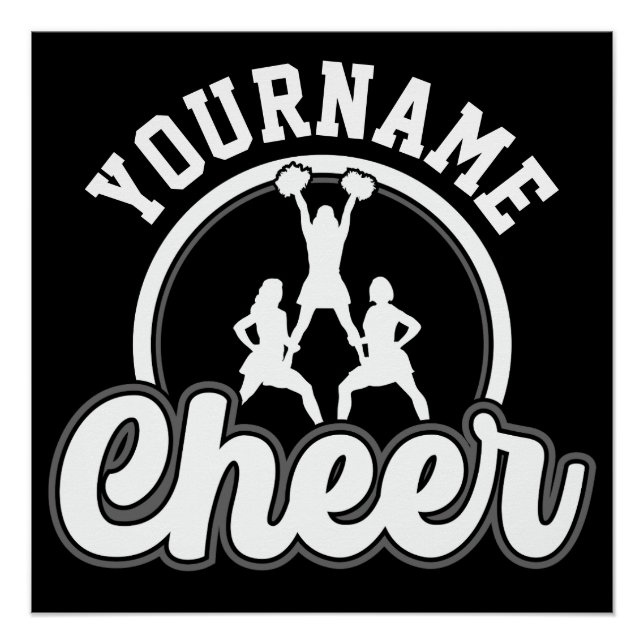 Personalisierter NAME Cheer Team Varsity Cheerlead Poster (Vorderseite)