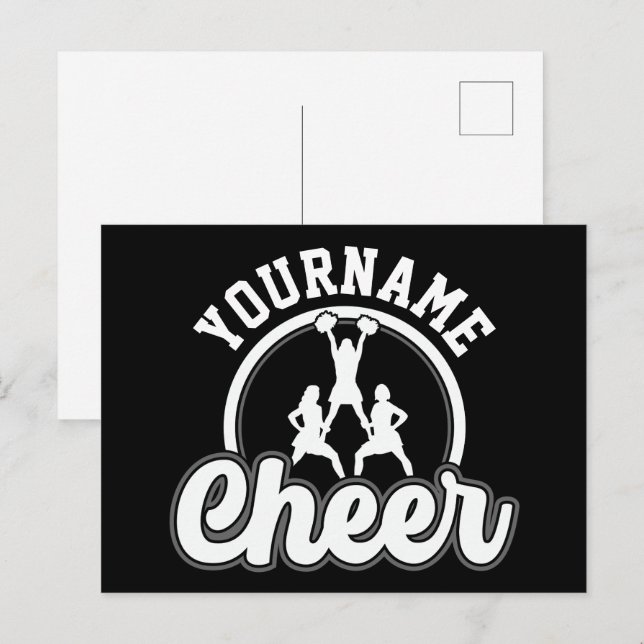 Personalisierter NAME Cheer Team Varsity Cheerlead Postkarte (Vorne/Hinten)