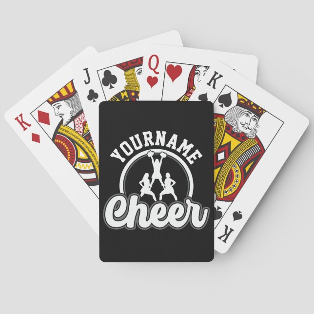 Personalisierter NAME Cheer Team Varsity Cheerlead Spielkarten (Rückseite)