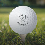 Personalisierter Name Classic Golf Clubs Golfball<br><div class="desc">Personalisieren Sie den Namen,  um ein klassisches und stilvolles Golfgeschenk zu schaffen. Ideal für Privatpersonen,  Golfclubs und als Geschenk für Firmen. Entwickelt von Thisisnotme©</div>