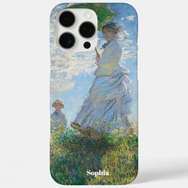 Personalisierter Name Claude Monet Kunst iPhone 16 Pro Max Hülle (Rückseite)