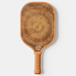 Personalisierter Name: cooler Holzbaumring Pickleball Schläger