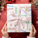 Personalisierter Name: Custom Christmas Wrapper Geschenkpapier<br><div class="desc">Dieses Design wurde durch digitale Kunst erstellt und kann personalisiert werden, indem Sie auf den Knopf Anpassen klicken und die Farbe ändern, einen Namen, Initialen oder Ihre Lieblingssprache hinzufügen. Kontaktieren Sie mich unter colorflowcreations@gmail.com , wenn Sie dieses Design für ein anderes Produkt haben möchten. Kaufen Sie meine originale abstrakte Acrylmalerei...</div>