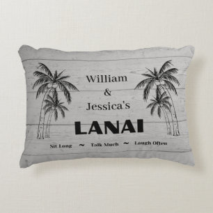 Personalisierter Name Custom Lanai Tropical Palm T Dekokissen