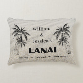 Personalisierter Name Custom Lanai Tropical Palm T Dekokissen