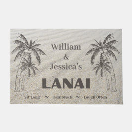 Personalisierter Name Custom Lanai Tropical Palm T Fußmatte