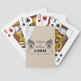 Personalisierter Name Custom Lanai Tropical Palm T Spielkarten