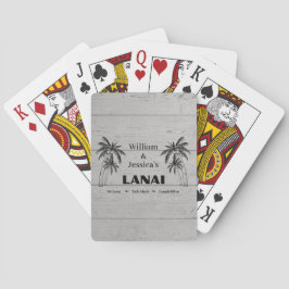 Personalisierter Name Custom Lanai Tropical Palm T Spielkarten
