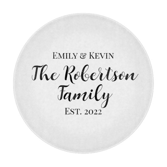 Personalisierter Name Cutting Board mit Jahr Schneidebrett (Vorderseite)