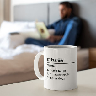 Personalisierter Name Definition Substantiv Vater Kaffeetasse