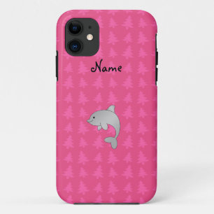 Personalisierter Name Delphin Rosa Weihnachtsbäume title_seo2
