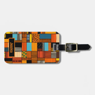 Personalisierter Name der afrikanischen Druckmarke Gepäckanhänger