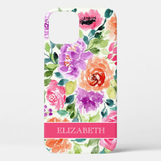 Personalisierter Name der Aquarellfarben Case-Mate iPhone Hülle