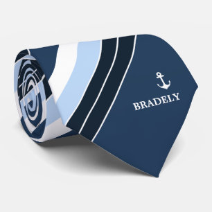 Personalisierter Name der blauen Streifen Krawatte