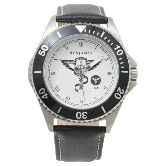 Personalisierter Name der Chiropraktikum Armbanduhr (Vorderseite)