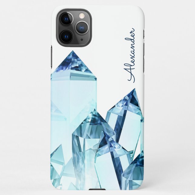 Personalisierter Name der Crystal Hexe iPhone Hülle (Rückseite)