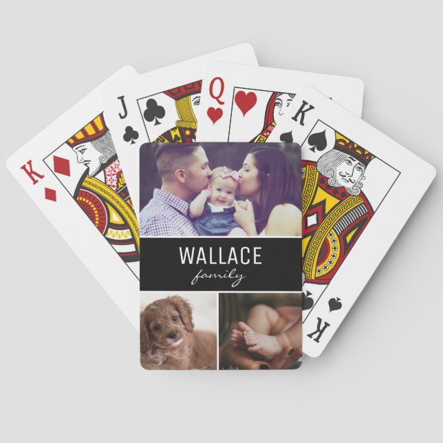 Personalisierter Name der Fotokollektion Spielkarten (Rückseite)