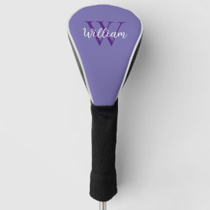 Personalisierter Name der lila Monogramm Golf Headcover
