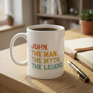 Personalisierter Name Der Mann Der Mythos Die Lege Kaffeetasse