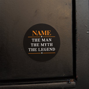 Personalisierter Name Der Mann Der Mythos Die Lege Runder Aufkleber