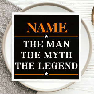 Personalisierter Name Der Mann Der Mythos Die Lege Serviette