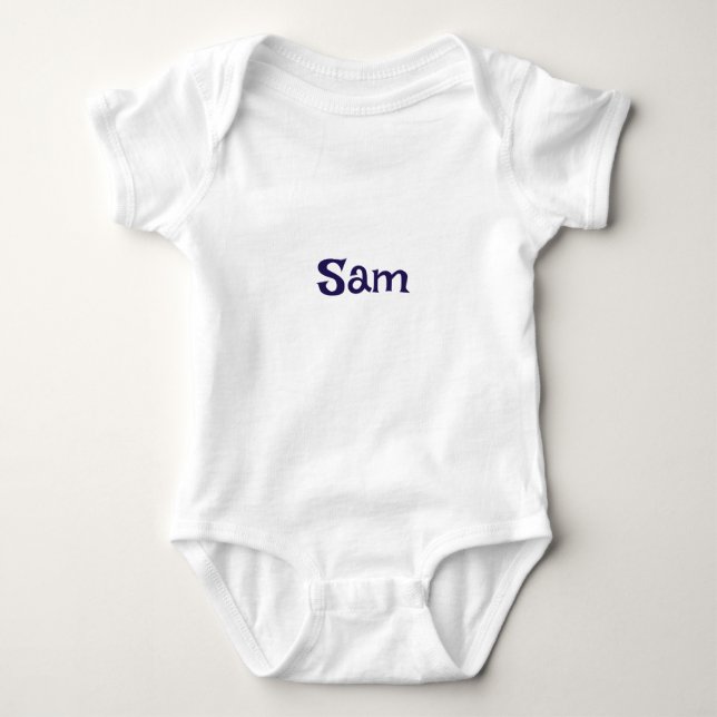 Personalisierter Name der Navy Baby Strampler (Vorderseite)