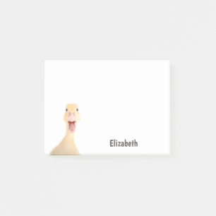 Personalisierter Name der niedlichen Ente Post-it Klebezettel