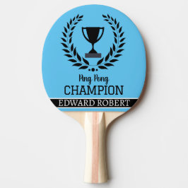 Personalisierter Name der Ping Pong Champion Typog Tischtennis Schläger